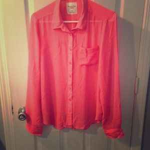 Pink high low shirt