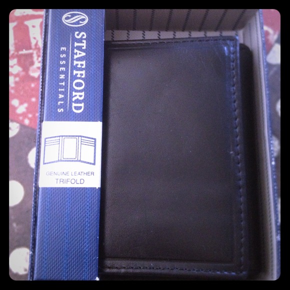 Black leather wallet