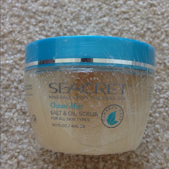 Salt and oil scrub for hands and feet only .