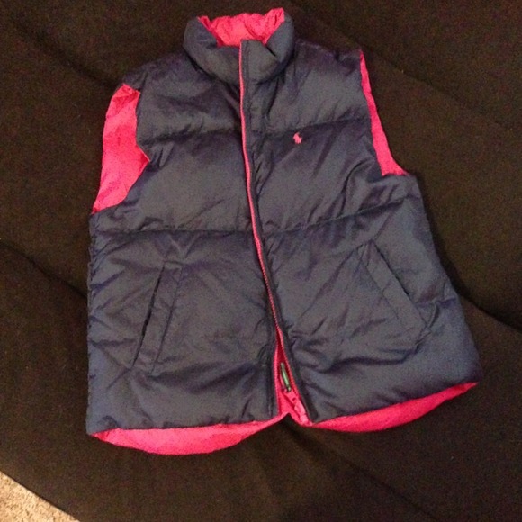 ***SOLD***A reversible pink and navy blue vest - Picture 3 of 4