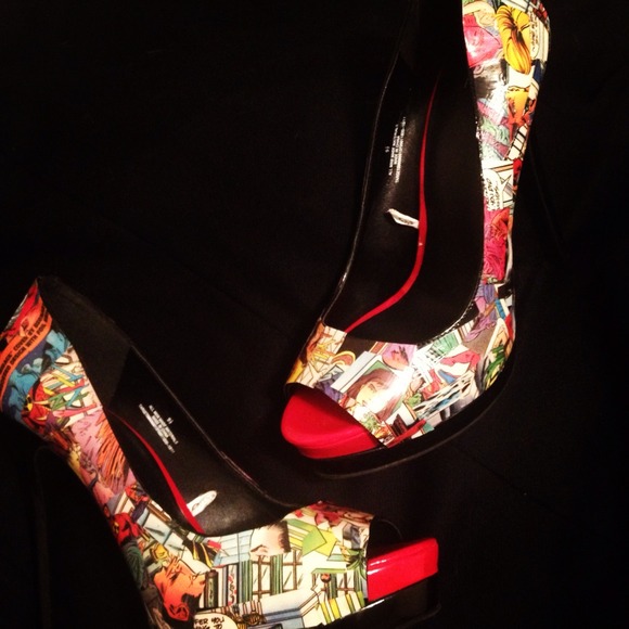 Comic Book Themed Stilletto Heels