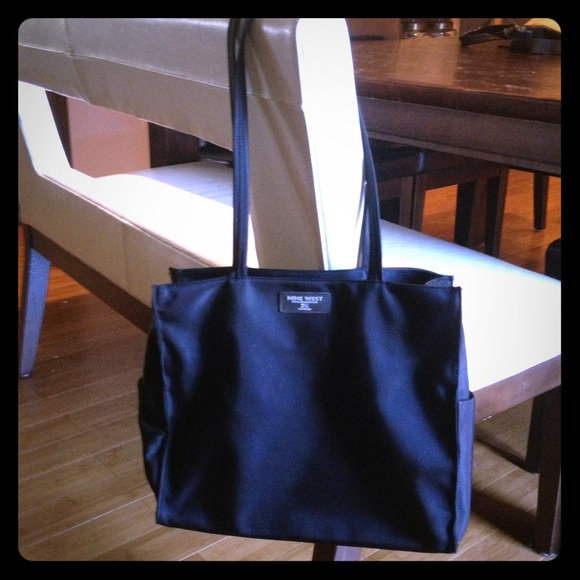 Nine West Nylon Black Tote Bag