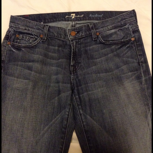 7 For All Mankind Bootcut Crystal Art Deco Pocket - Picture 3 of 4