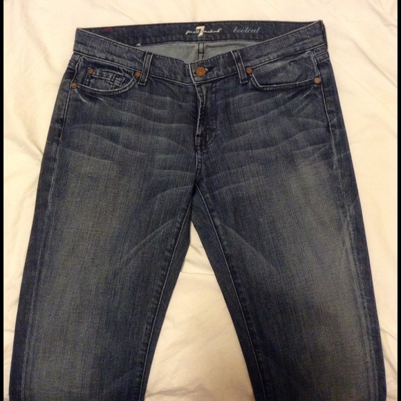 7 For All Mankind Bootcut Crystal Art Deco Pocket - Picture 4 of 4