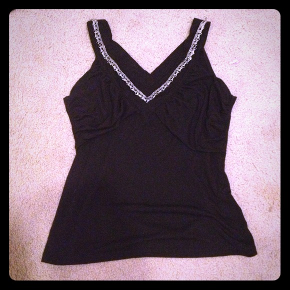 Black and silver blouse