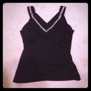 Black and silver blouse