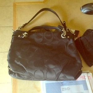 Medium black Coach Purse