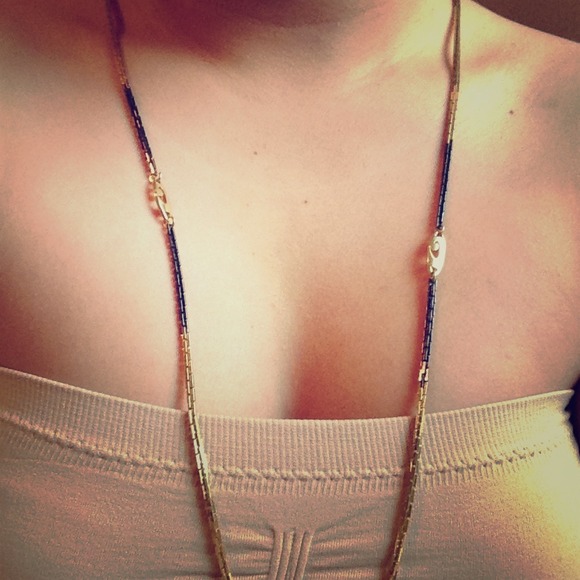 Gold & Black Long Chain