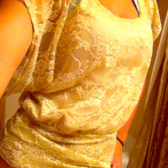 Gold lacy shirt
