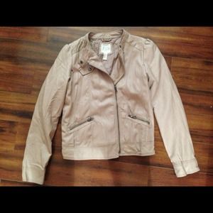 Pale pink leather jacket