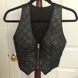 vintage leather vest