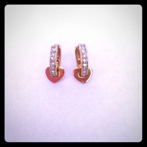 Juicy couture gold diamond studded earrings