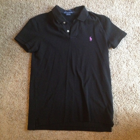 Women' Black Polo Short Sleeved Shirt