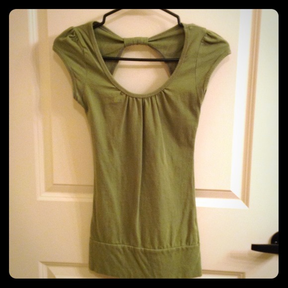 REDUCED!!  Super flattering olive green top!