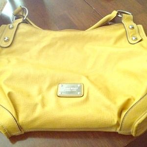 Nine West mustard colored hobo bag