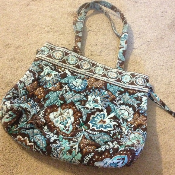 Blue and brown bag