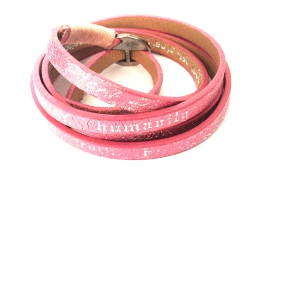 Pink humanity bracelet