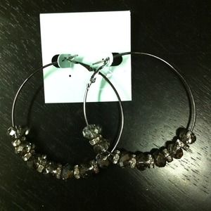 Large hoop earrings