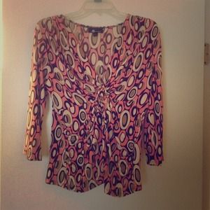 Quarter sleeve pink and brown design