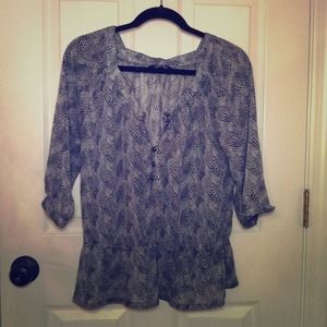 Loose fitting printed top