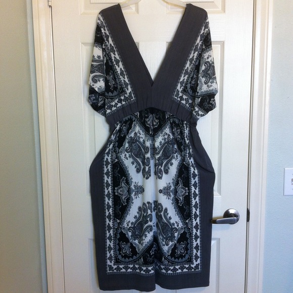 💃Beautiful Grey, Black, White  Dress Paisley 💃