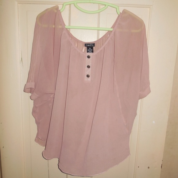Blush Colored Flowy Shirt and Purple Top!