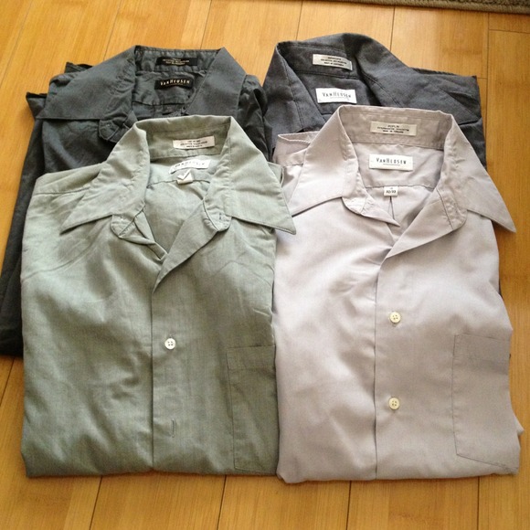 VanHeusen Long sleeve polo  (4 pcs)