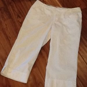 White Cotton Crop Pant