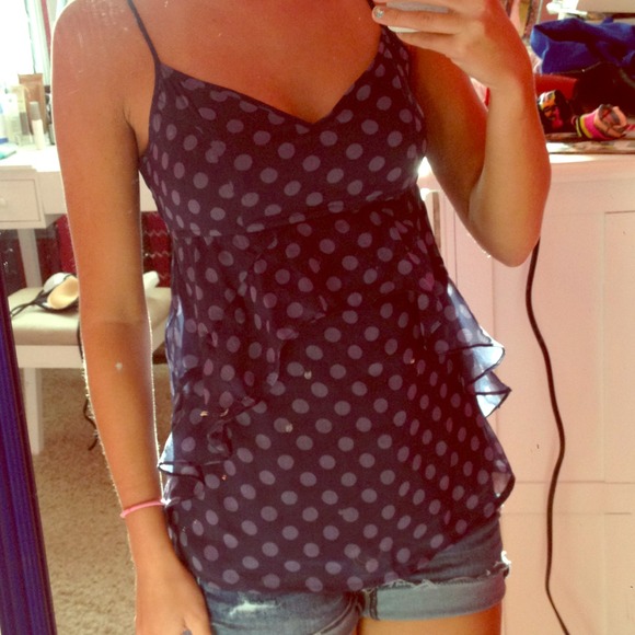 American Eagle front ruffle tank