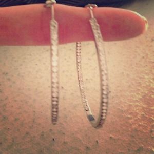 Rhinestone hoop earrings