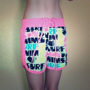 100% polyester Neon swim shorts