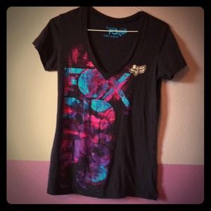 Fox brand v-neck tee