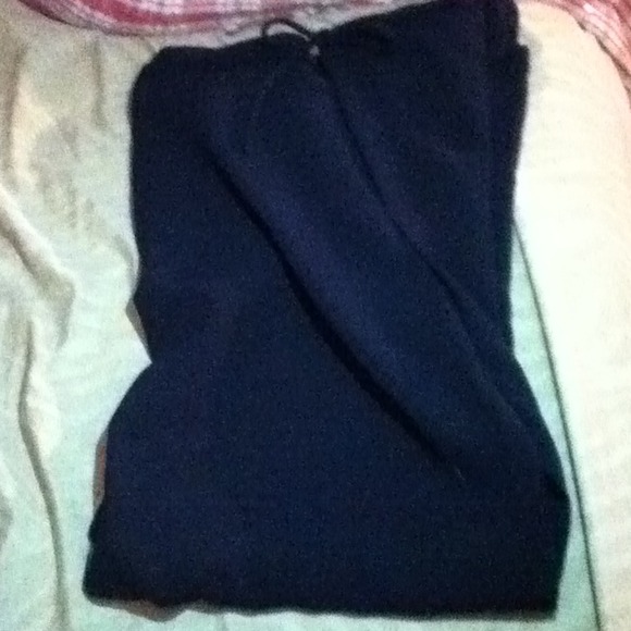 Dark navy blue draw string pants - Picture 2 of 3
