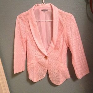 {RESERVED}Pink Blazer-Never Worn