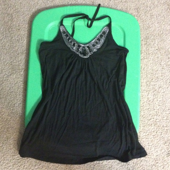 Black tank top