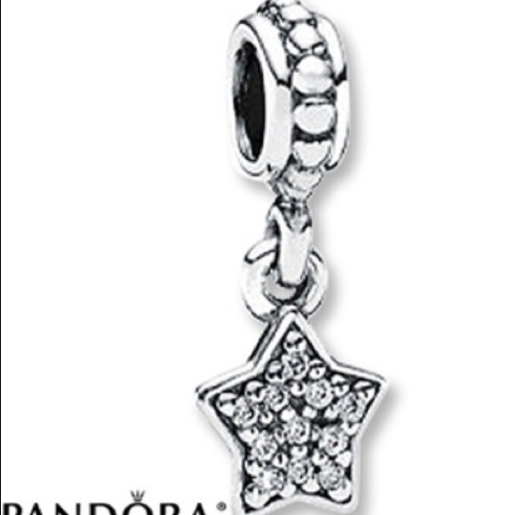 Pandora dangle charm CZ star