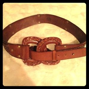 Price Reduced!  Cognac Braided Leather Belt