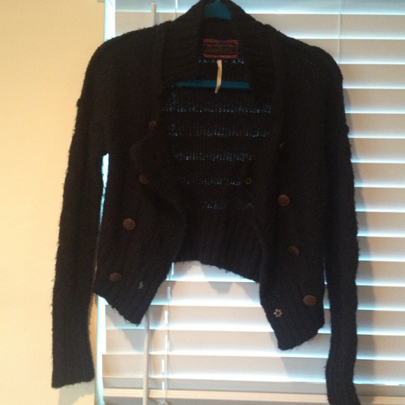 Free People Black Sweater