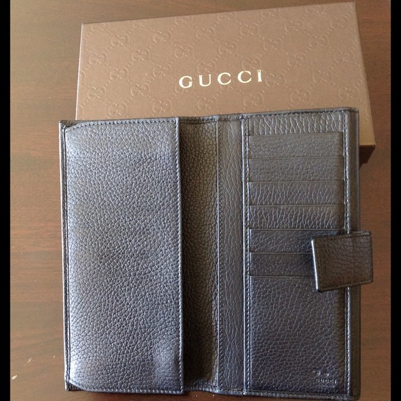 GUCCI 100% Authentic black genuine leather wallet - Picture 3 of 4