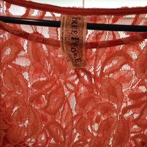 Free people coral lace dress
