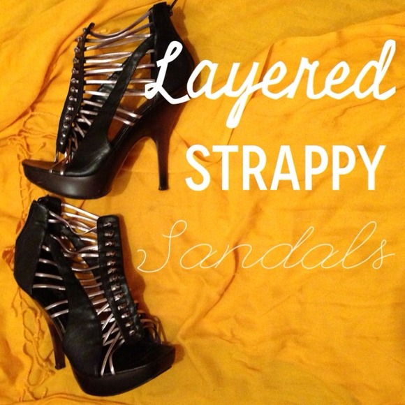 Shoes - Layered Strappy Sandals!