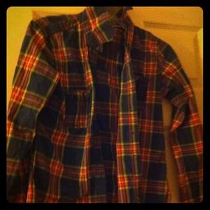 A plaid Hollister sweat shirt!