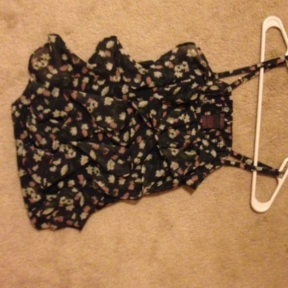 Floral Ruffle Top