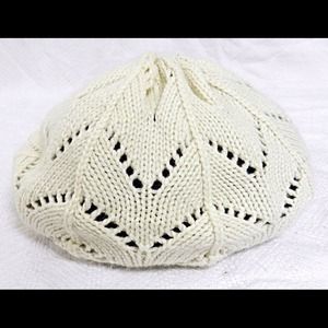 White Knit Beenie