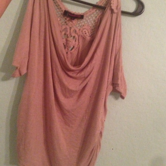 Nude/tan off shoulder top - Picture 3 of 3