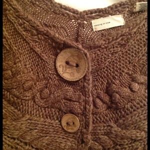 Cropped high back sweater