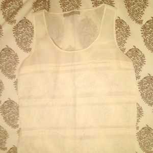 Perfect white cotton & lace tank Summer tank top!!