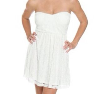 Off White All Lace Dress