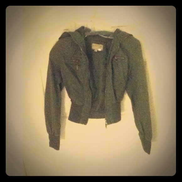 Green military style jacket