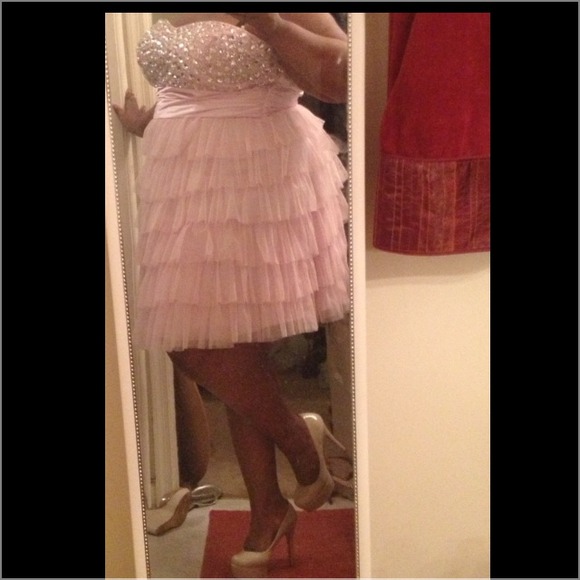 🎀Sold on EBay🎀 Pink Rhinestone party dress - Picture 3 of 4